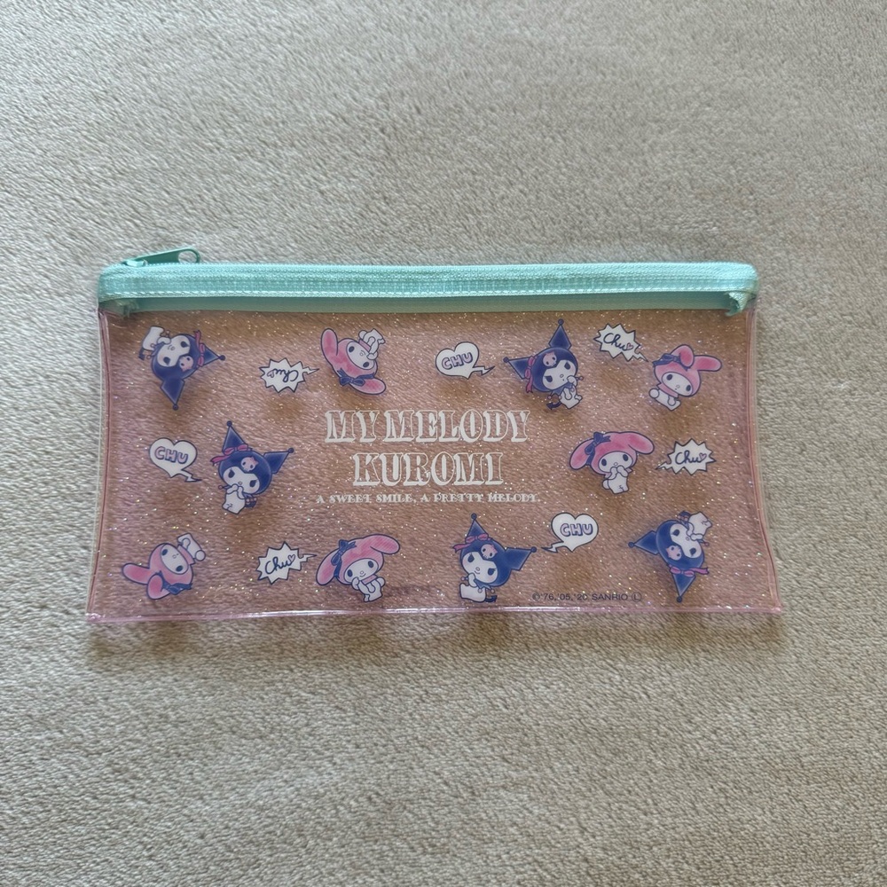 3/$20 ♡ Sanrio My Melody & Kuromi Clear Glitter Pouch